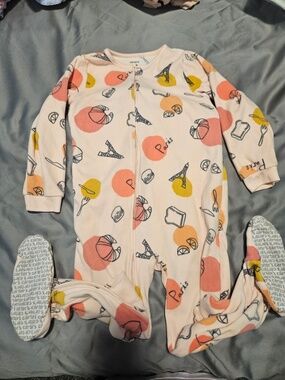 Little Girls Carters 2 pack Footy PJ's
